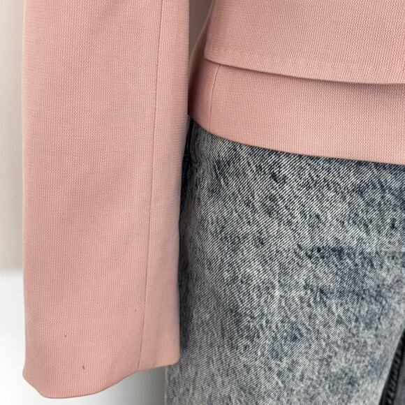Dolce and Gabbana Single-Breasted Wool Crepe Jacket Blazer Light Pink 38 (US 2) - Picture 11 of 14